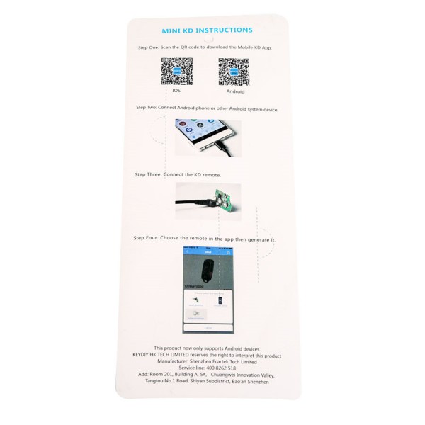 [UK/RU Ship No Tax] Keydiy Mini KD Mobile Key Remote Maker Generator for Android & IOS System