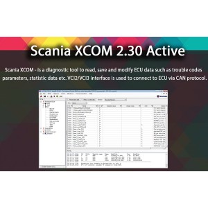SCANIA DEVELOPER Software XCOM V2.30 (XCOM-SOPS-Scania SDP3-BNS II) Support Win XP/Vista/7/8