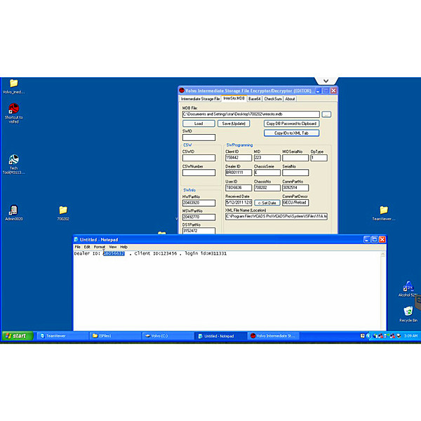 VOLVO Intermediate Storage File ENCRYPTOR/DECRYPTOR (EDITOR) Works with VOLVO Vocom