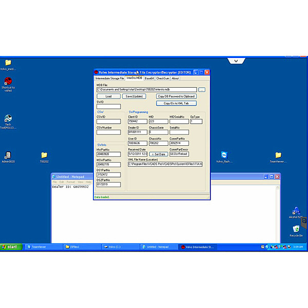 VOLVO Intermediate Storage File ENCRYPTOR/DECRYPTOR (EDITOR) Works with VOLVO Vocom