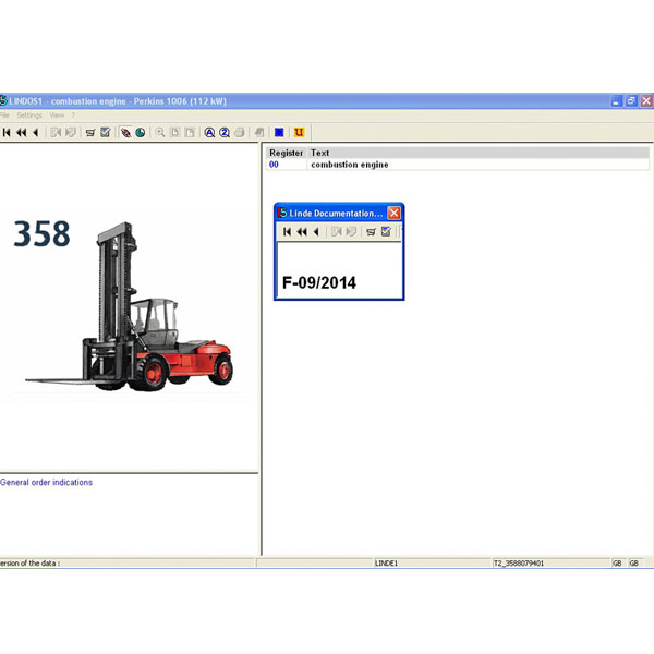 Linde Lindos 2014 Parts Catalog EPC for Linde ForkLift Trucks