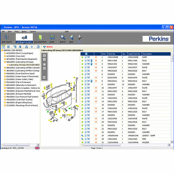SPI 2015A Software for Perkins Service and Parts Catalogs
