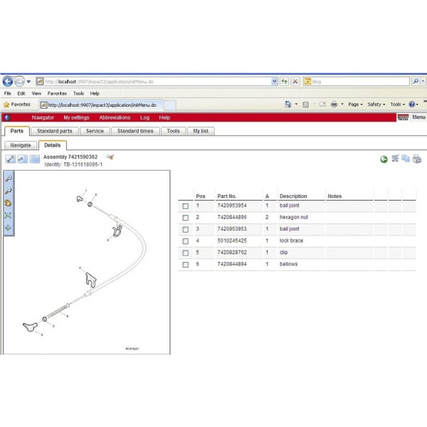 Renault Trucks Impact 2015A Spare Parts Catelogue