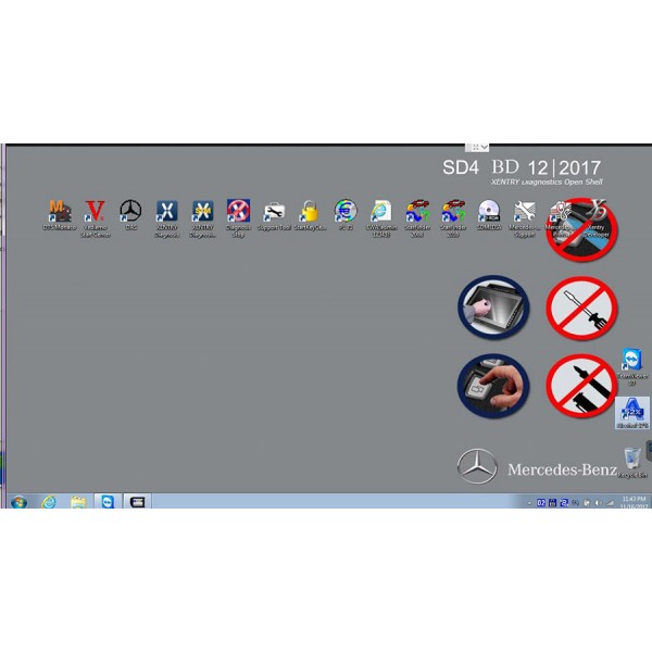 V2017.12 MB SD Connect Compact C4 Software WIN7/WIN10 256GB SSD DELL D630 Format