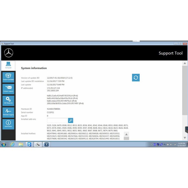 V2017.12 MB SD Connect Compact C4 Software WIN7/WIN10 256GB SSD DELL D630 Format