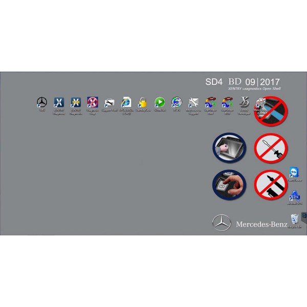 Latest V2017.09 256GB SSD Software for MB SD C4/MB SD C5 DELL D630 Format Support WIN7/WIN10 System