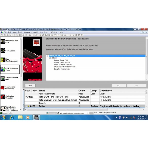 Cummins INSITE 8.2 Software Lite Version for Diagnose Function with 500 Times Limitation Support Multi-languages