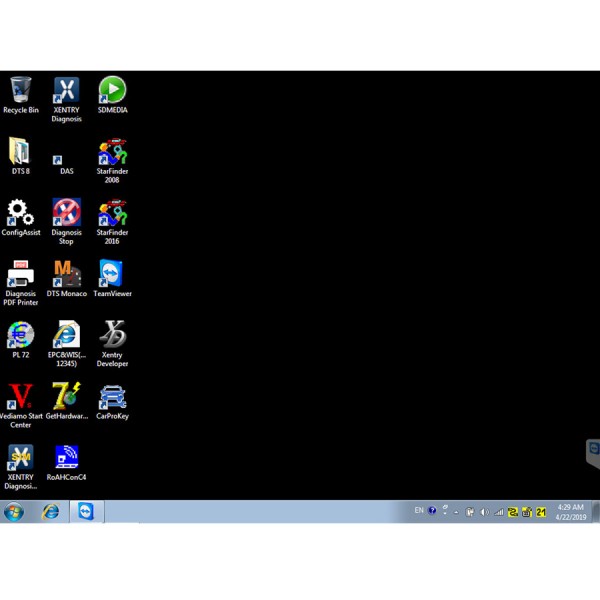 V2019.7 MB SD Connect C4/C5 Software Win7 256GB SSD DELL D630 Format with Free DTS Monaco & Vediamo