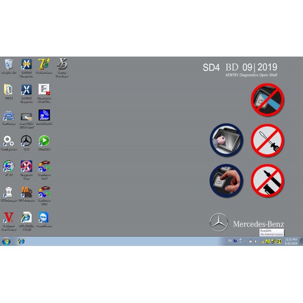 V2019.9 MB Star Diagnostic SD Connect C4 DELL 500G HDD Supports HHT-WIN, Vediamo and DTS Monaco