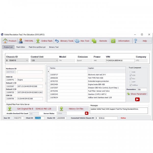 Volvo Intermediate Storage File Encryptor/Decryptor Visfed Revolation Tea2 Professional 2019 (APCI)