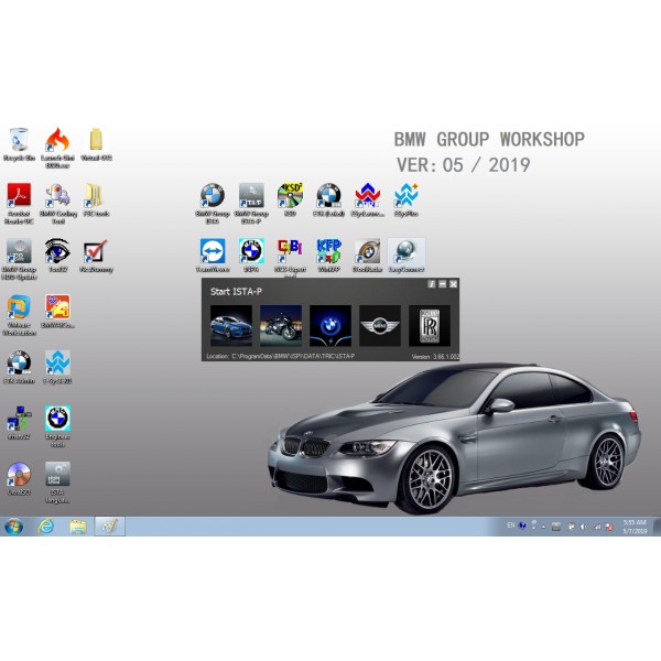 V2019.5 BMW ICOM ISTA/D 4.17 ISTA/P 3.66 500G DELL Format HDD