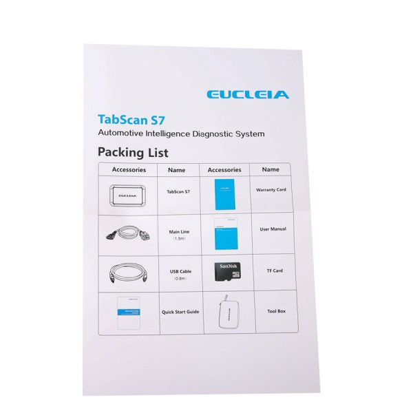 Newest Eucleia TabScan S7 Automotive Intelligence Diagnostic System