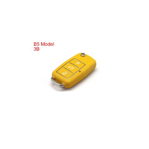 Remote Key Shell 3 Buttons With Waterproof(Lemon Yellow) for Volkswagen B5 Type 5pcs/lot
