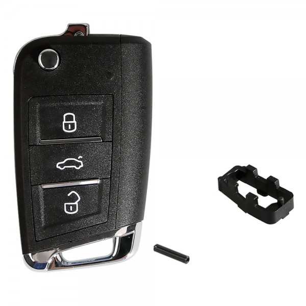 Xhorse VW MQB Style Flip Transponder Key 3 Buttons XKMQB1EN 10pcs/lot