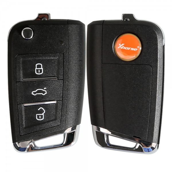 Xhorse VW MQB Style Flip Transponder Key 3 Buttons XKMQB1EN 10pcs/lot
