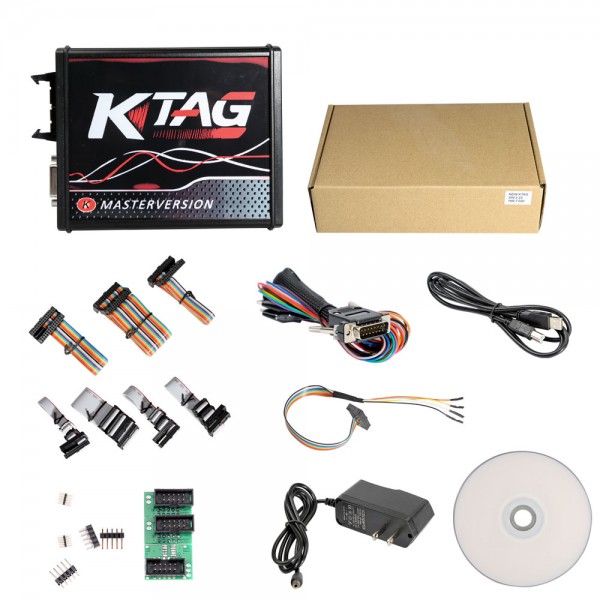 [UK/RU Ship No Tax] New 4LED Red PCB KTAG 7.020 EU Online Version SW V2.25 No Token Limited Support Full Protocols