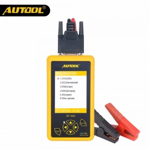 AUTOOL BT460 Car Battery Tester 12V 24V Heavy Duty Auto Battery Test Analyzer Multi-Languages Vehicle Cell Testing Repair Tools