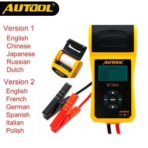 AUTOOL BT660 12V Car Battery Tester Automotive Battery Analyzer Auto Vehicle Repair Test Detect Diag Tool with Thermal Printer