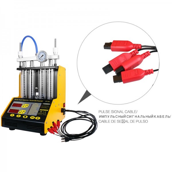 AUTOOL CT150 Car Injector Tester Ultrasonic Cleaning Auto Fuel Injectors Nozzle Cleaner For Vehicle 4 Cylinder Diagnostic Tool