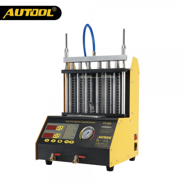 AUTOOL CT200 Ultrasonic Fuel Injector Cleaning Machine Tester Injector Cleaner Car Motorcycle 6 4 Cylinder Clean Tool PK CNC602A