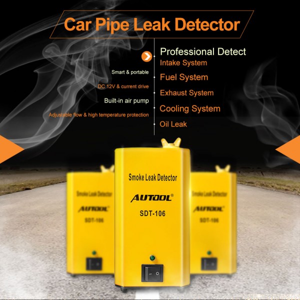 AUTOOL SDT106 Car Smoke Analyzer Machine Leak Detector Automotive EVAP Gas Leakage Locator Oil Pipe Generator Diagnostic Tool