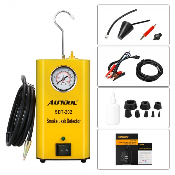 AUTOOL SDT202 Car Smoke Machines Auto Pipe Leak Locator Automotive Diagnostic Smog Gas Leakage Analyzer Detector Discover Tool
