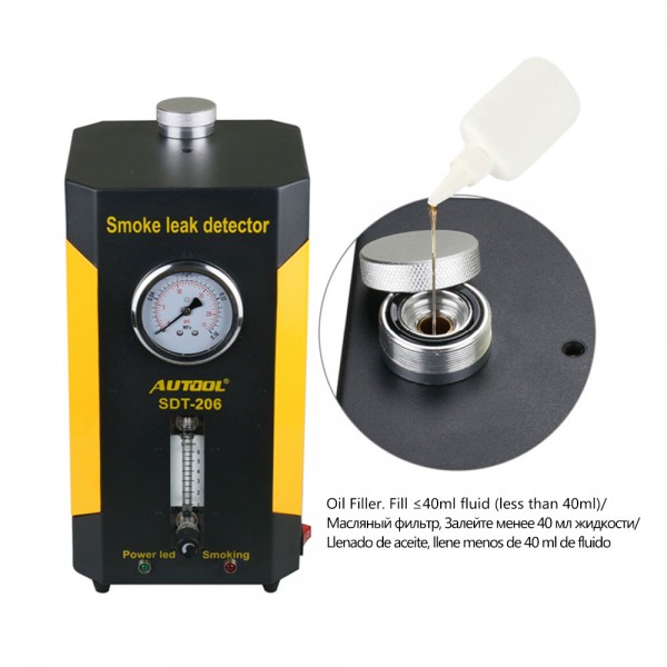 AUTOOL SDT206 Car Smoke Leakage Detector Automotive EVAP Leak Tester Locator Auto Diagnostic Generator Intake Bladder Airbag