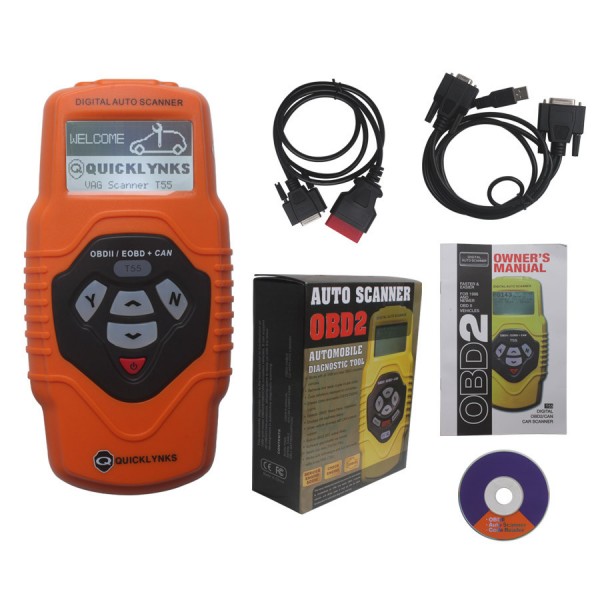 Multilingual OBDII Scanner T55 Free Update Online