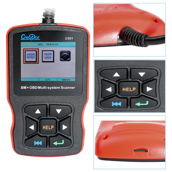 [US Ship No Tax] Creator C501 BMW & OBDII/EOBD Multi-System Scanner