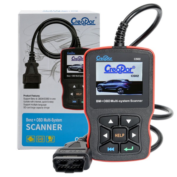 [US Ship No Tax] Creator C502 BENZ & OBDII/EOBD Multi-system Scanner