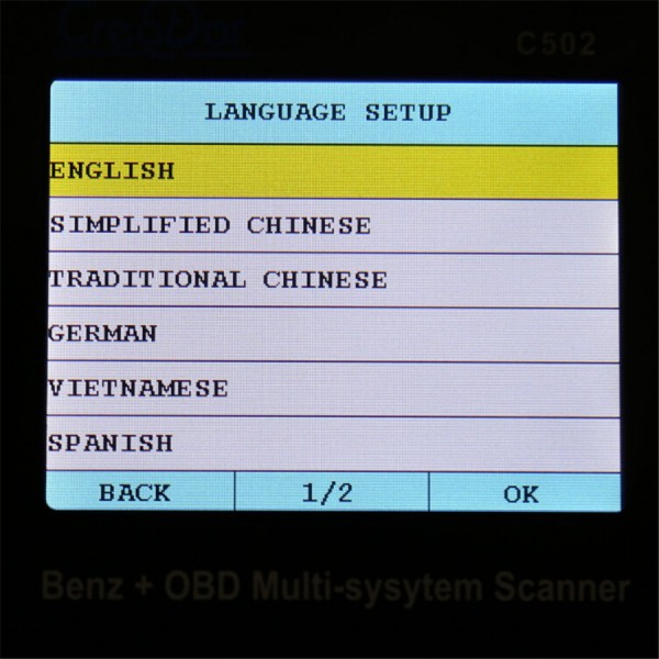 [US Ship No Tax] Creator C502 BENZ & OBDII/EOBD Multi-system Scanner