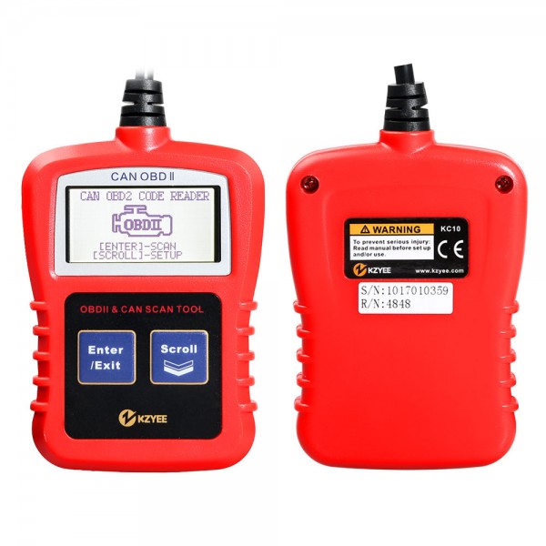 KZYEE KC10 OBD II & CAN Code Reader Universal OBDII Automotive Code Reader Support Multi-Language
