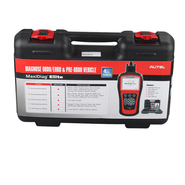 Autel Maxidiag Elite MD703 With DS Model for 4 System Update Online Support US Vehicles