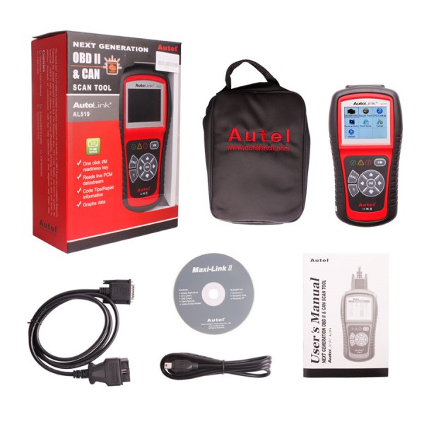 [US/UK Ship] Original Autel AutoLink AL519 OBD-II And CAN Scanner Tool Multi-languages