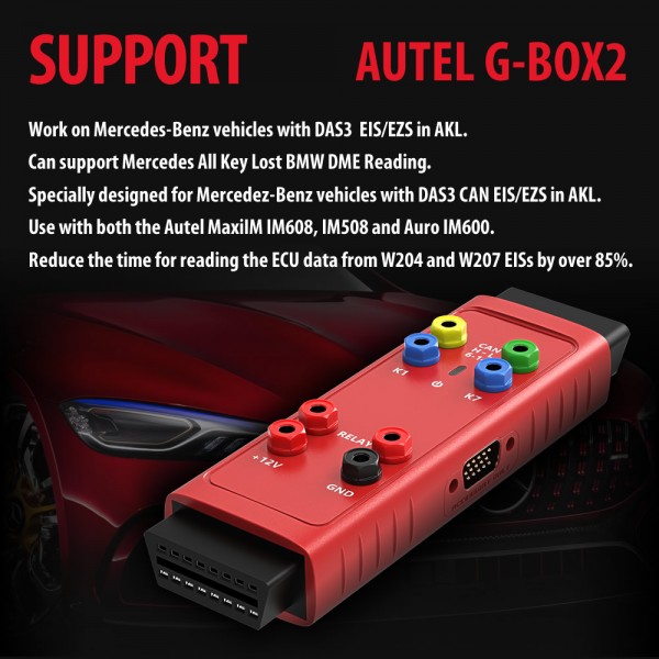 100% Original Autel G-BOX2 Tool for Mercedes Benz All Key Lost Work with Autel MaxiIM IM608/IM508