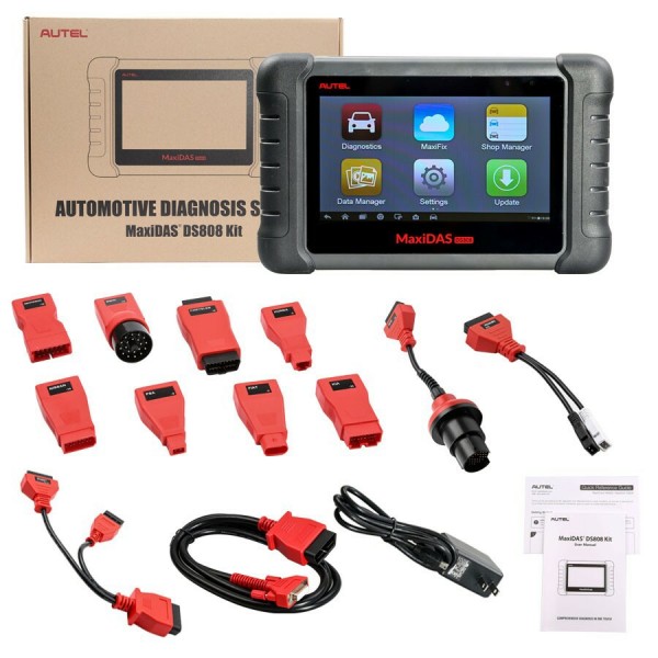 [UK Ship] Original Autel MaxiDAS DS808 Tablet Diagnostic Tool Full Set Support Injector Coding & Key Coding Free Update Online
