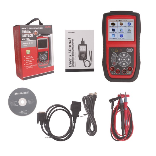 Original Autel AutoLink AL539 OBDII/CAN SCAN TOOL Internet Update Multilingual Menu Ship From US