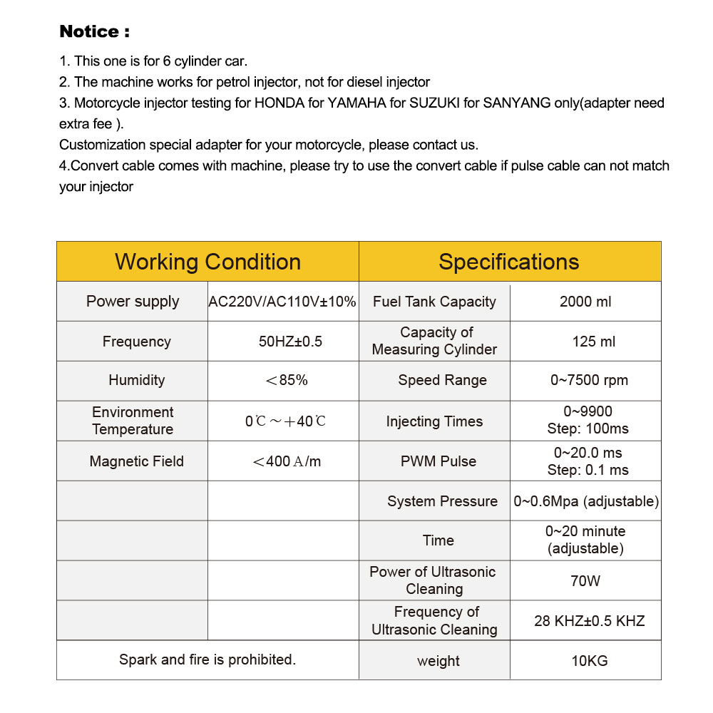 Autool Car Fuel Injector Cleaning Machine