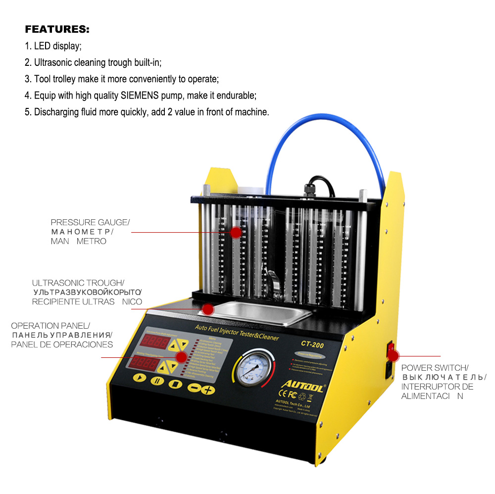 Autool Car Fuel Injector Cleaning Machine